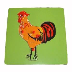 PUZZLE PARTS OF A ROOSTER