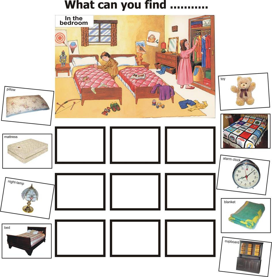 What can you find in the Bedroom – Classification Games