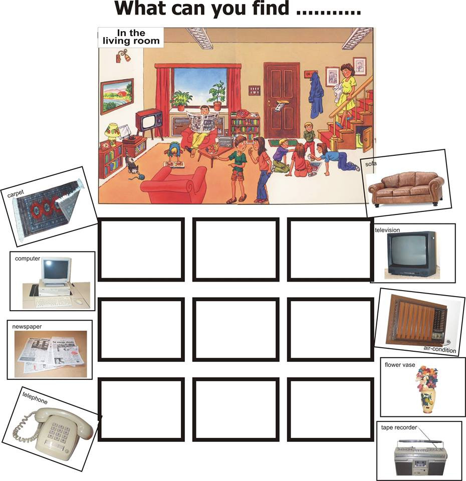 What can you find in the Living Room – Classification Games