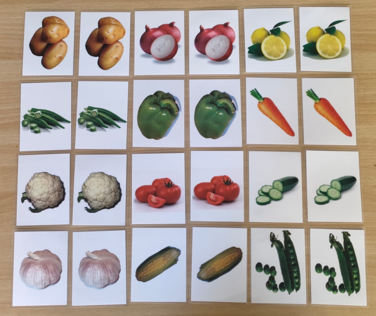 VEGETABLE MATCHING CARDS