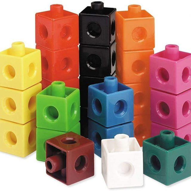 snap cubes 100 cubes in 10 colours